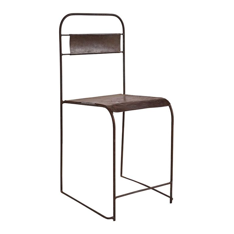 Unique One of a Kind - Industrial Outdoor Chair - Brown - Metal