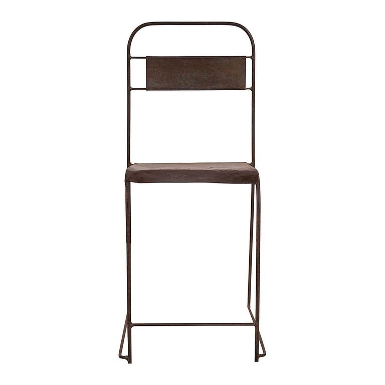 Unique One of a Kind - Industrial Outdoor Chair - Brown - Metal