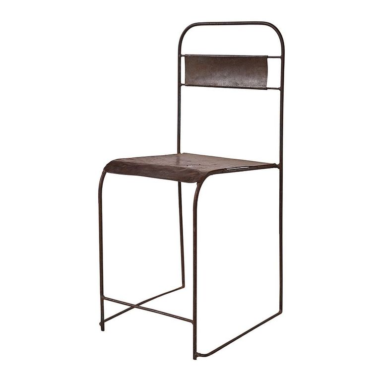 Unique One of a Kind - Industrial Outdoor Chair - Brown - Metal