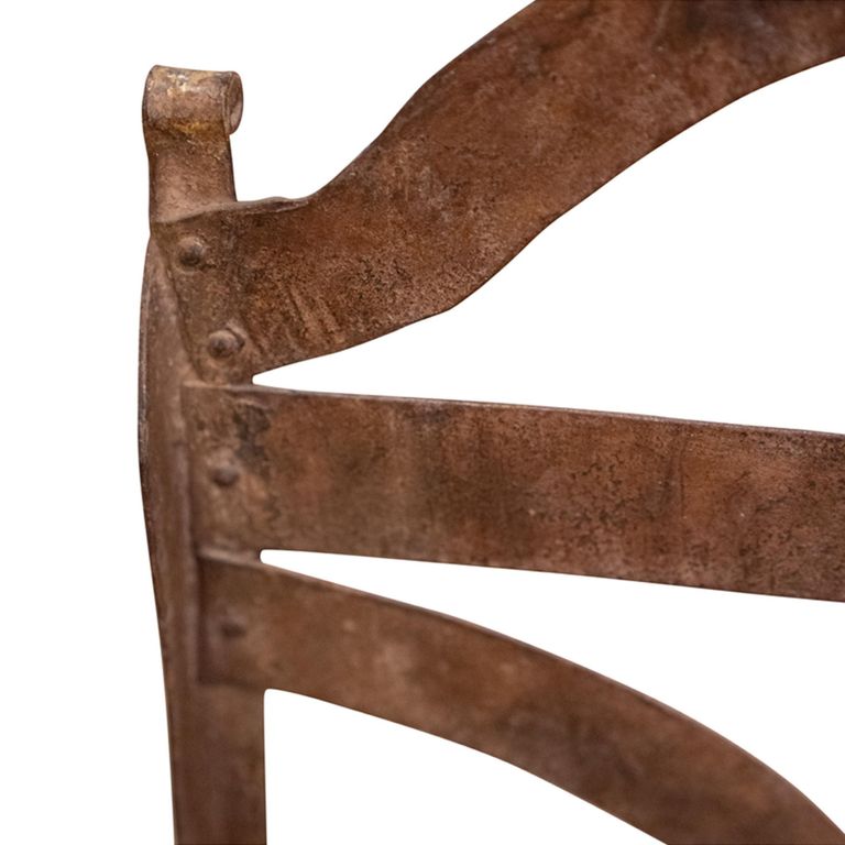 Unique One of a Kind - Industrial Outdoor Chair - Distressed Rust Effect - Metal