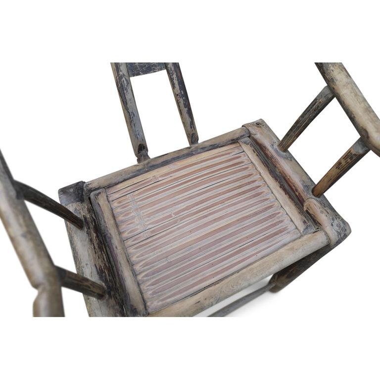 Unique One of a Kind - Outdoor Horseshoe Armchair - Handcrafted - Curved Back - Natural Weathered - Elm Wood