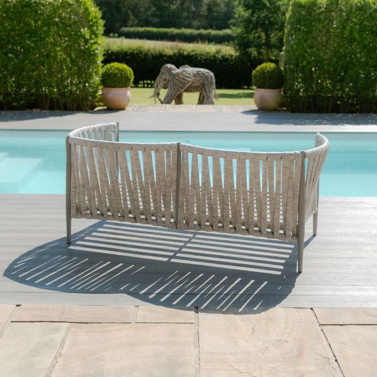 Milan Garden Sofa Set - 2 Seater - Cool Linen