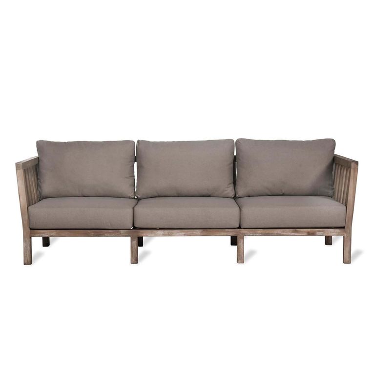 Porthallow Outdoor 3 Seater Sofa Natural Acacia Wood