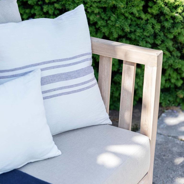 Porthallow Outdoor 3 Seater Sofa Natural Acacia Wood