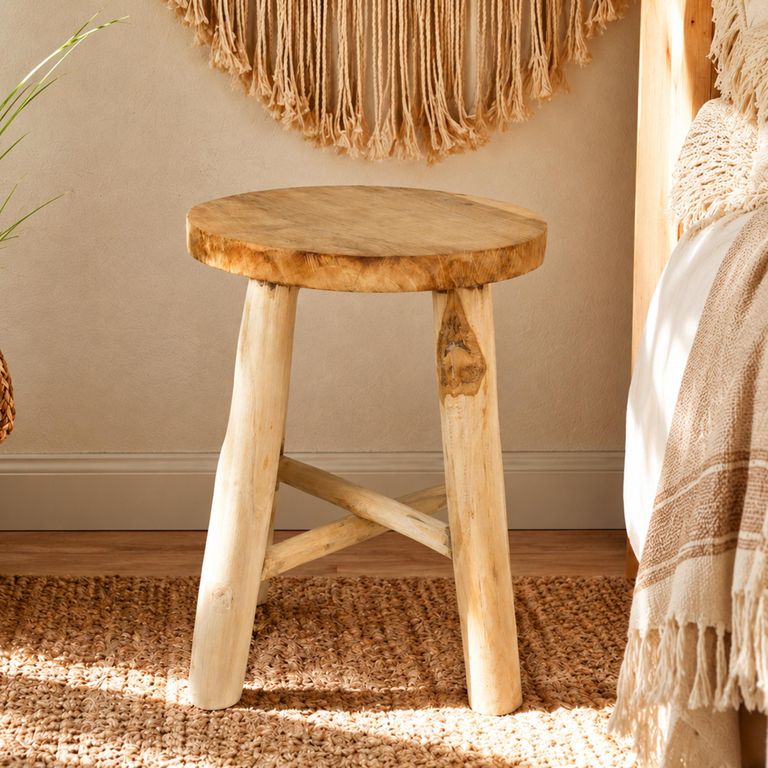 Teak Wood Round Stool