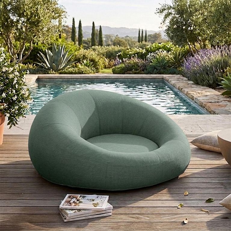 Donut Outdoor Round Day Bed - Green - Polypropylene