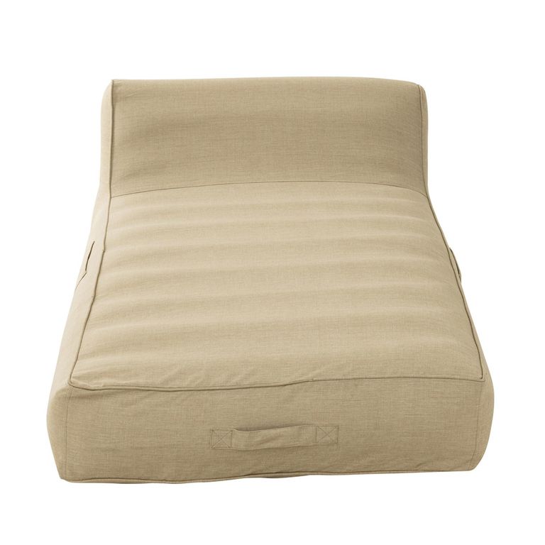 Helene Outdoor Day Bed Lounger - Beige - Polypropylene