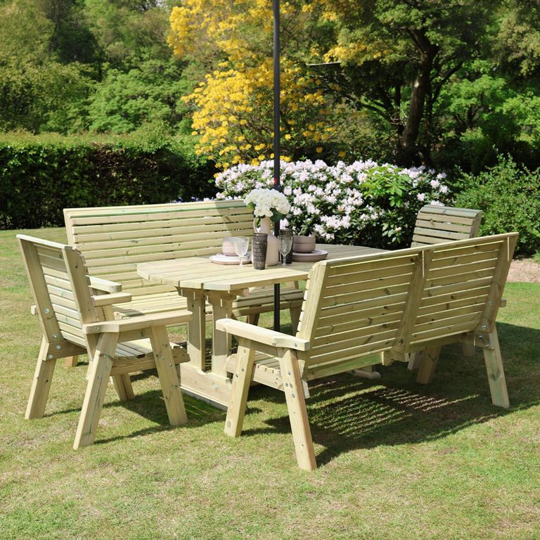 Ergo Garden Set - 8 Seater - Redwood