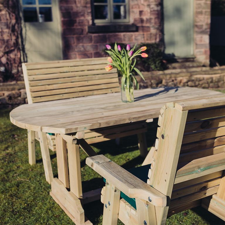 Ergo Garden Set - 4 Seater - Redwood