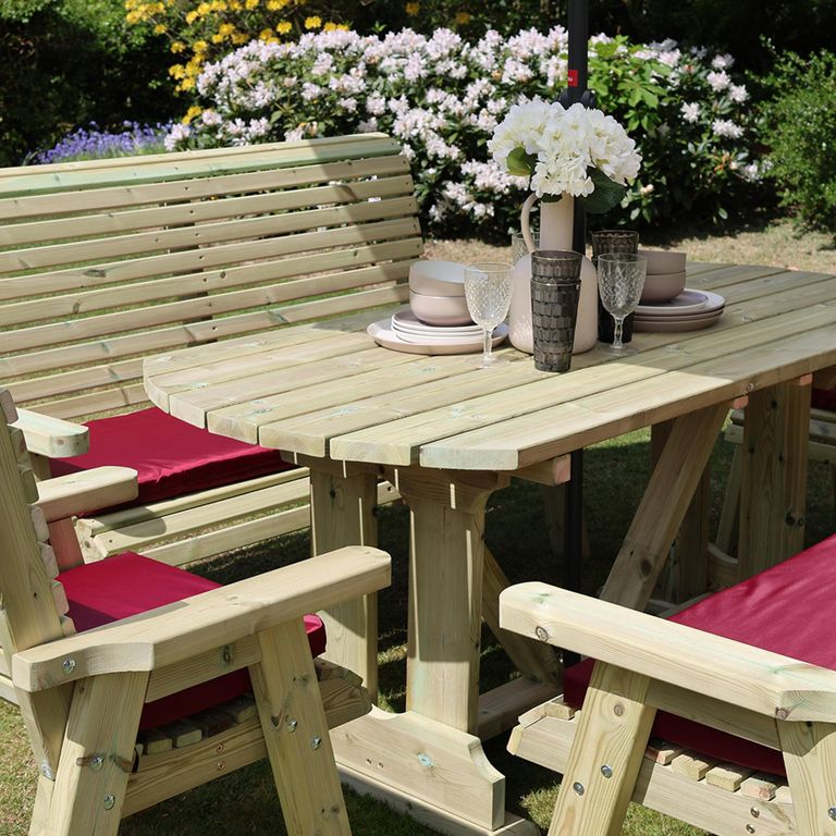 Ergo Garden Set - 8 Seater - Redwood