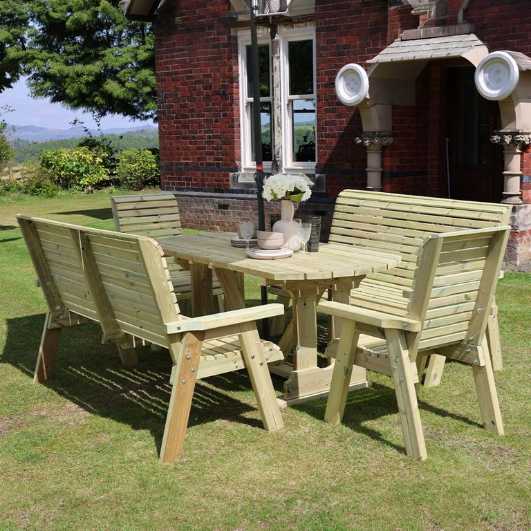 Ergo Garden Set - 8 Seater - Redwood