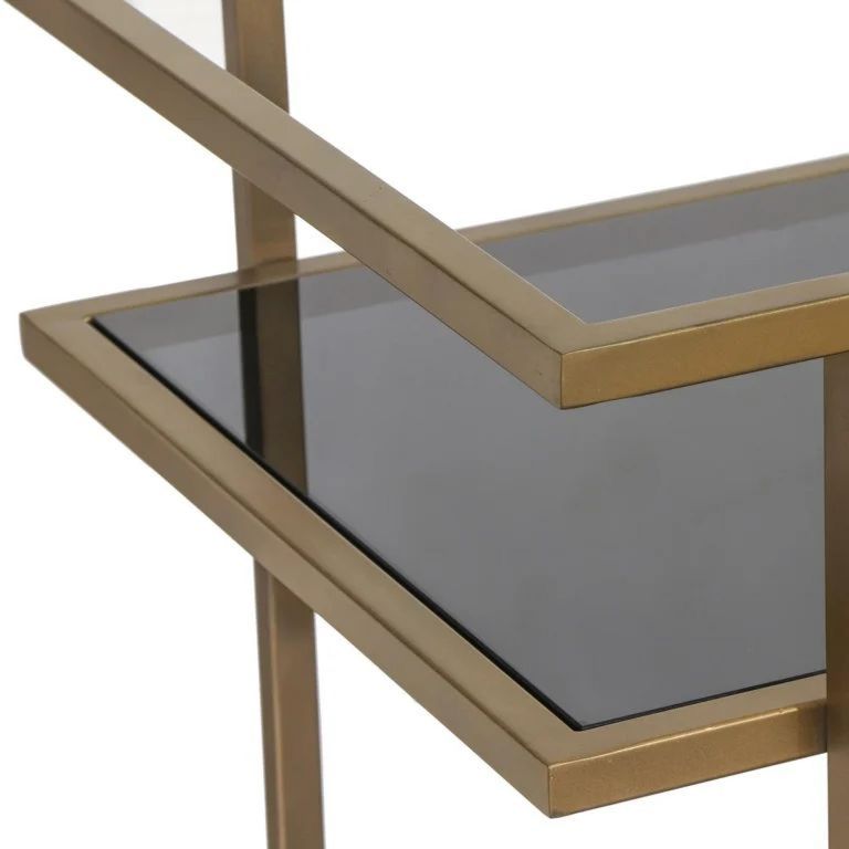 Xo Glass and Brushed Gold Trolley