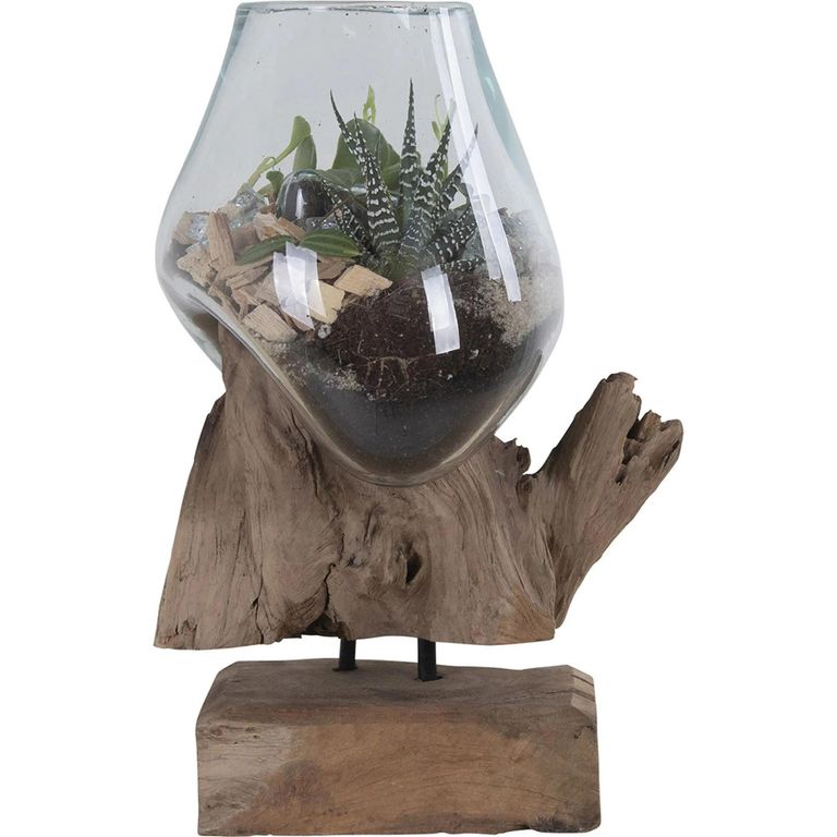 San Marino Waterdrop - Teak Wood & Glass
