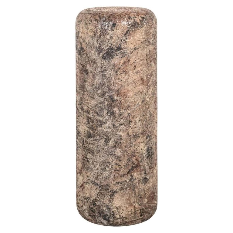 Mayah Column - Round - Beige - Metal