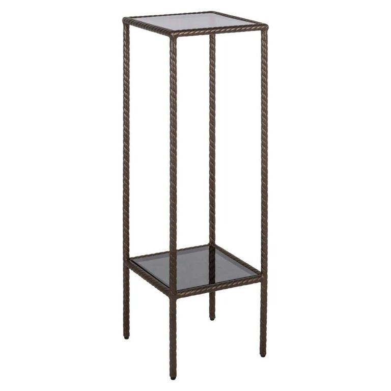 Weston Column - Square - Gold - Glass and Metal
