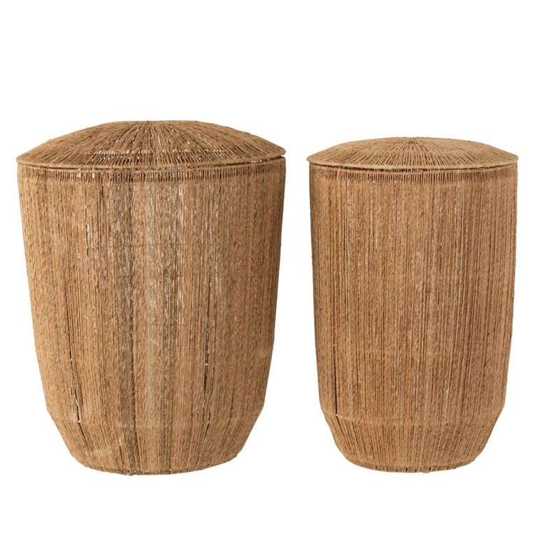 Dantya Ball Storage Basket - Set of 2 - Long - Natural - Jute