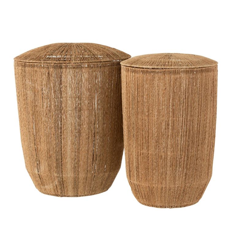 Dantya Ball Storage Basket - Set of 2 - Long - Natural - Jute