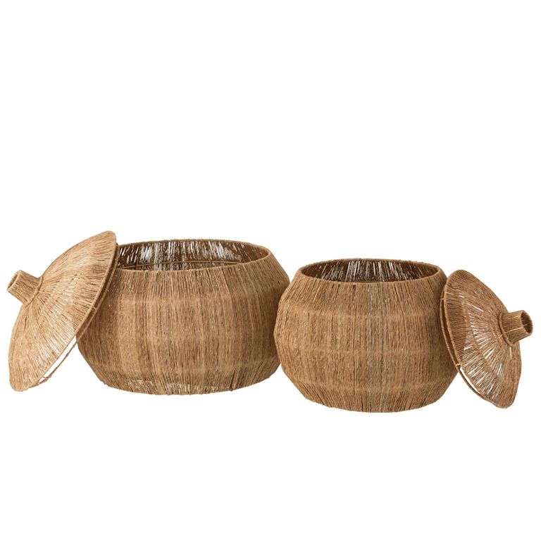 Dantya Ball Storage Basket - Set of 2 - Natural - Jute