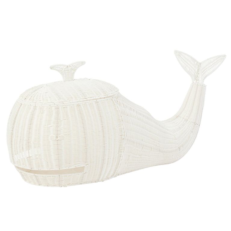 Whale Storage Basket - White - Synthetic