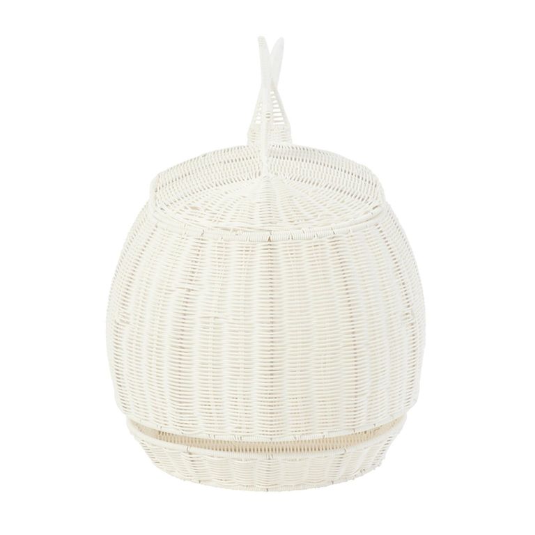 Whale Storage Basket - White - Synthetic