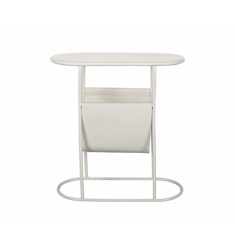 Brix Luna Magazine Holder - Oval - White - Metal