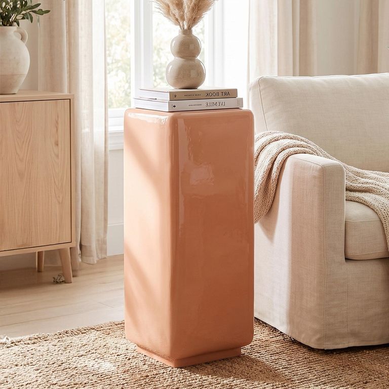 Clair Column - Square - Mocha Mousse - Metal