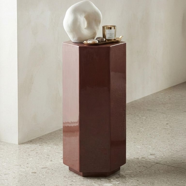 Lora Column - Hexagon - Sable Brown - Metal