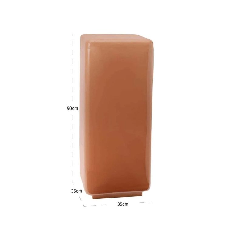 Clair Column - Square - Mocha Mousse - Metal