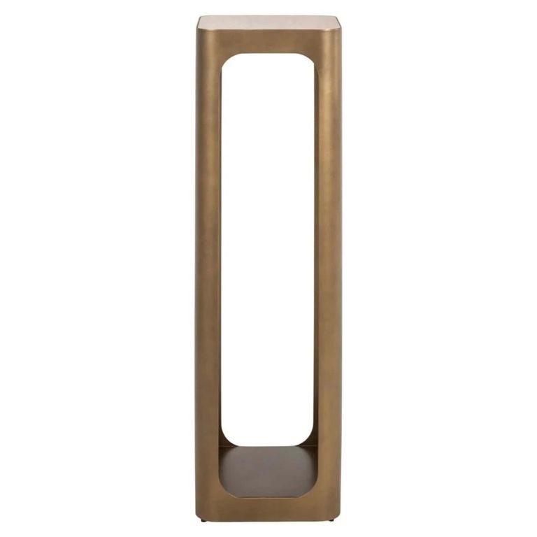 Claridge Column - Square - Antique Gold - Glass and Metal