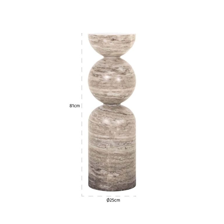 Lewis Column - Round - Sand - Marble