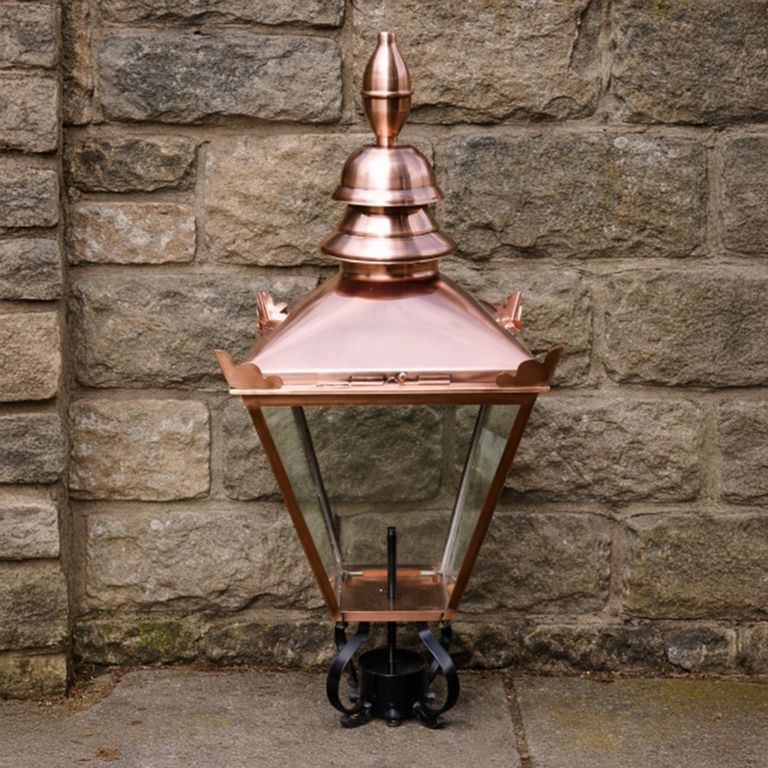 Copper Metal Brown Outdoor Lamp