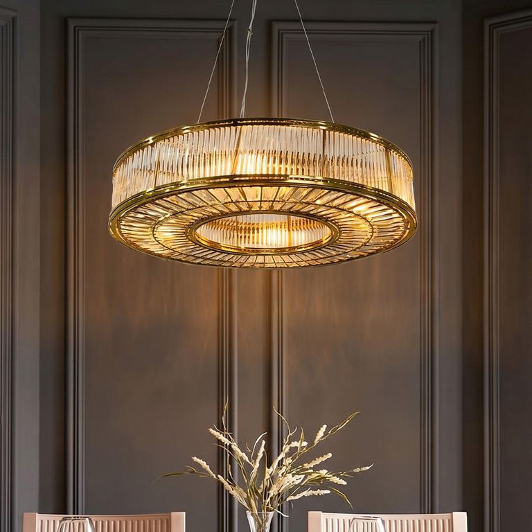 Beaumont Chandelier - Antique Brass - Round