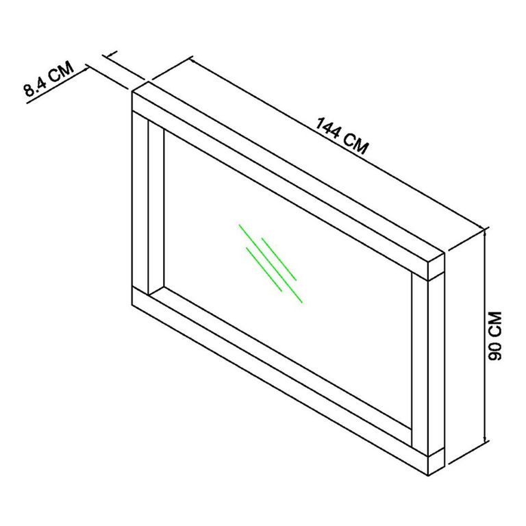 Turin Light Oak Landscape Mirror
