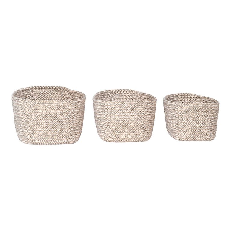 Cadima Basket - Set of 3 - Cotton - Beige