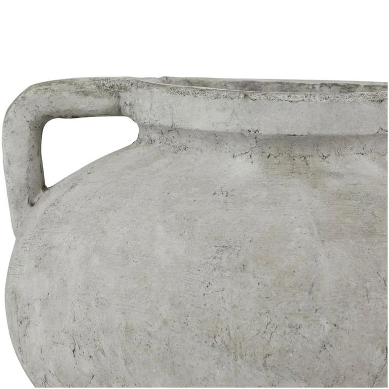 Clearance - Athena White Ceramic Stone Pelike Pot - A260