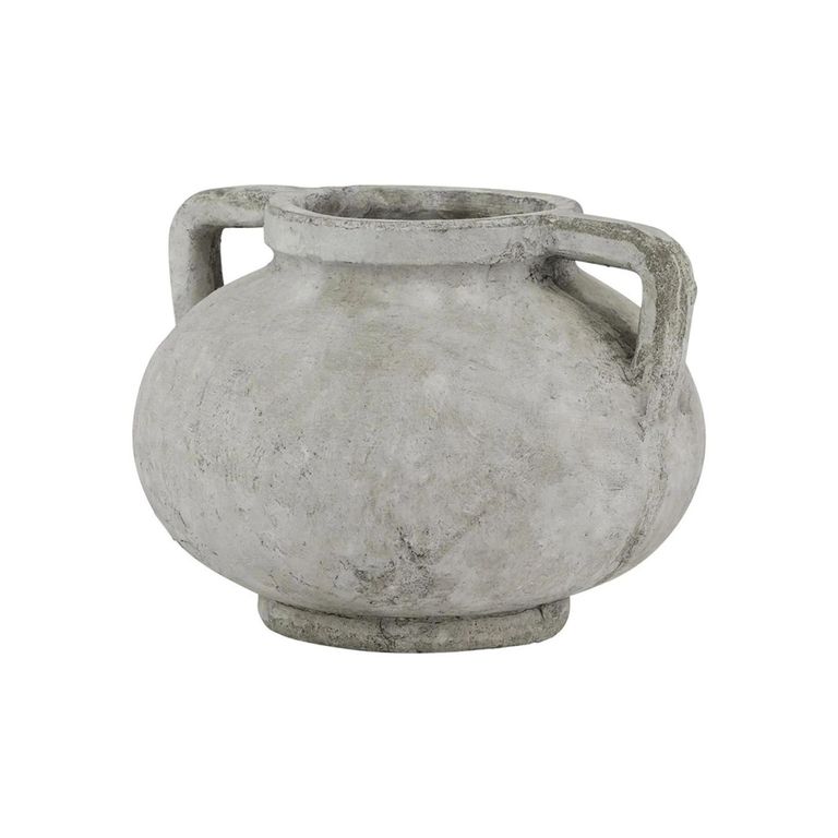 Clearance - Athena White Ceramic Stone Pelike Pot - A260