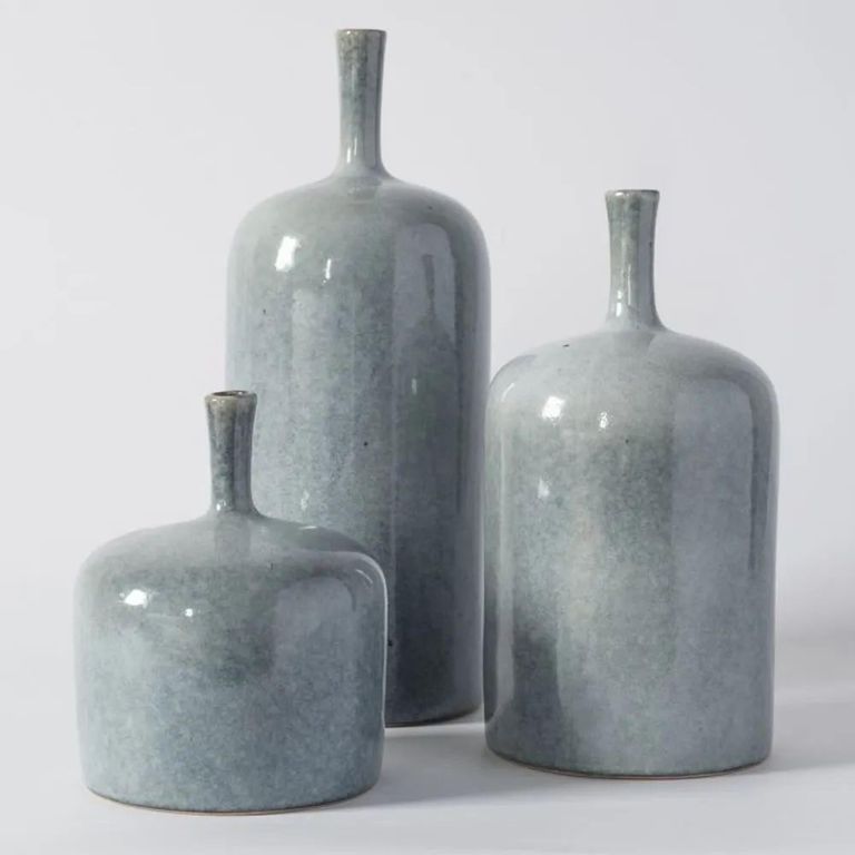 Clearance - Vormark Ceramic Ornaments - Set of 3 - Blue - FSS15970