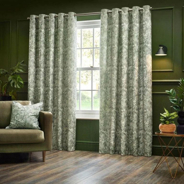 Clearance - Wylder Bengal Sage Eyelet Curtains - FSS16169