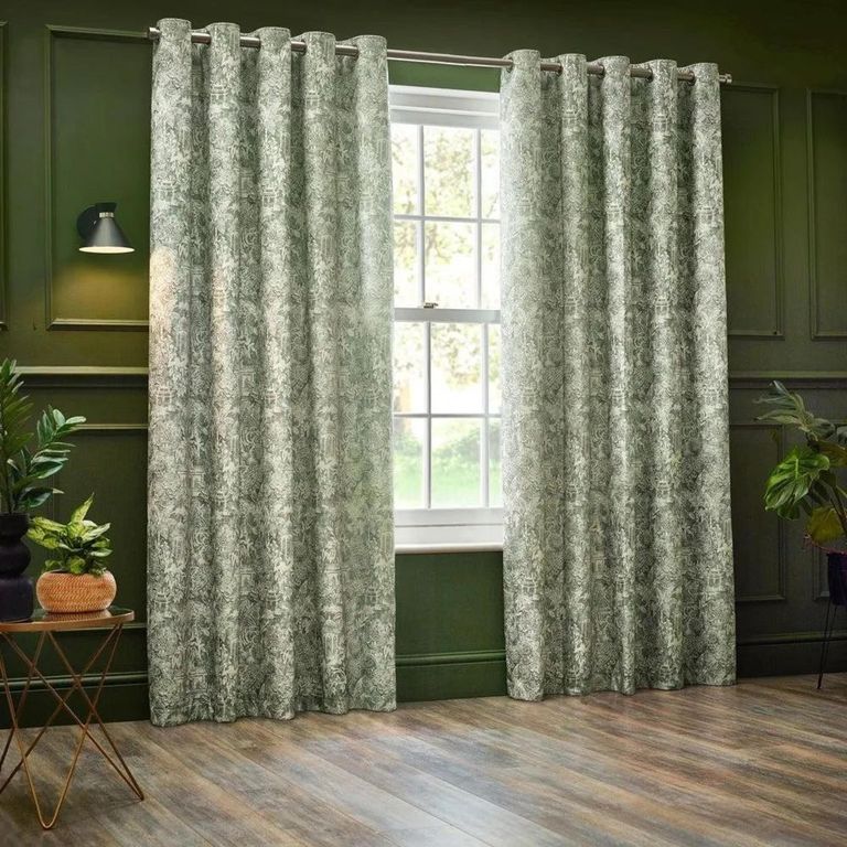 Clearance - Wylder Bengal Sage Eyelet Curtains - FSS16169
