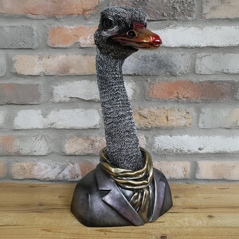 Emu Bust Statue - Set of 2