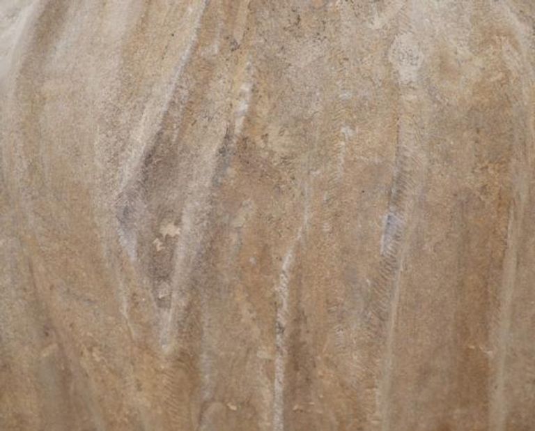 Statue - Hand Carved Stone Lady - with Garden Urn