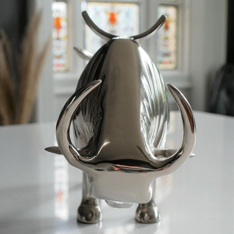 Bull Bottle Holder - Metal - Set of 2