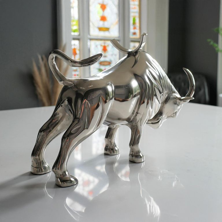Bull Bottle Holder - Metal - Set of 2