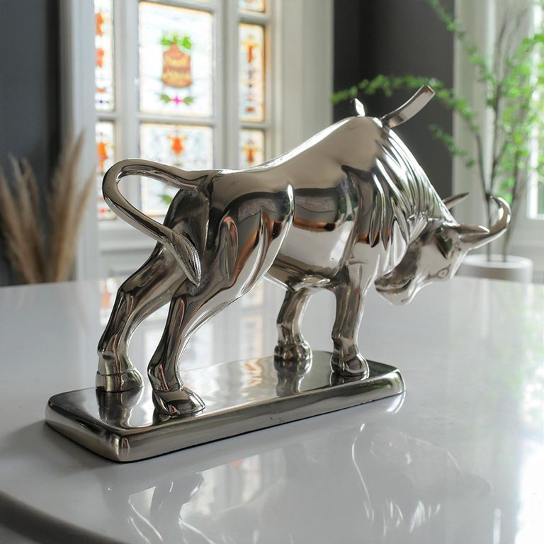 Bull Bottle Holder with Base - Set of 2