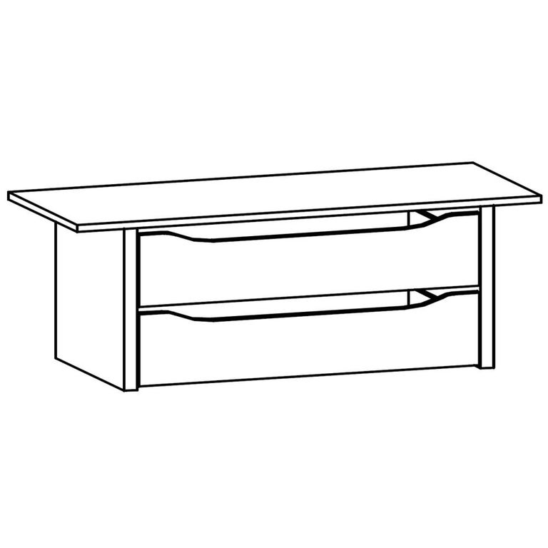 Orange Compartment Interior - 2 Drawer - 112.5cm Width - For Sliding Wardrobe