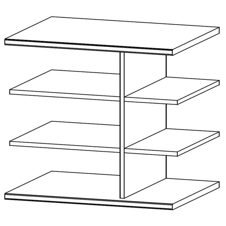 Orange Compartment Shelf Commitment - 67.5cm Width