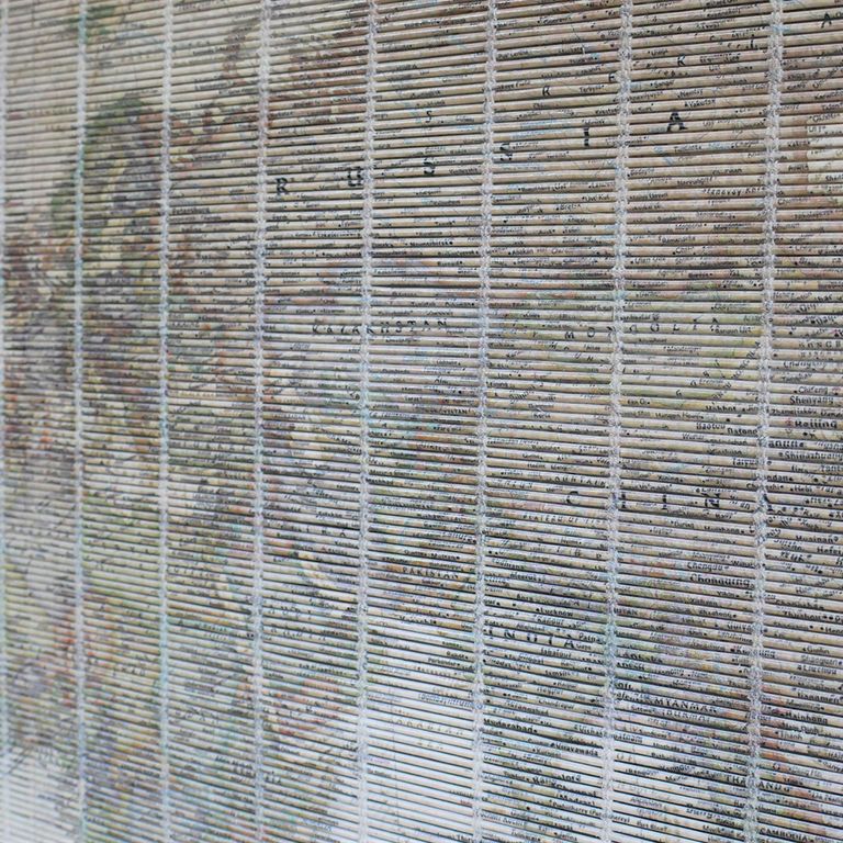 World Map Frame - Set of 2 - Wood