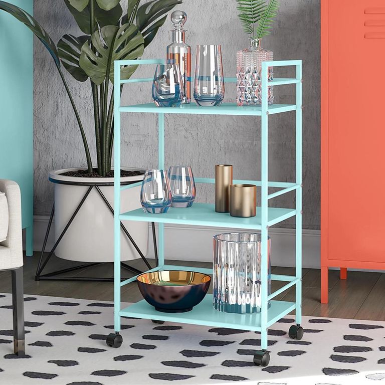Novogratz Cache Rolling Cart - Mint - 7741811COMNUK
