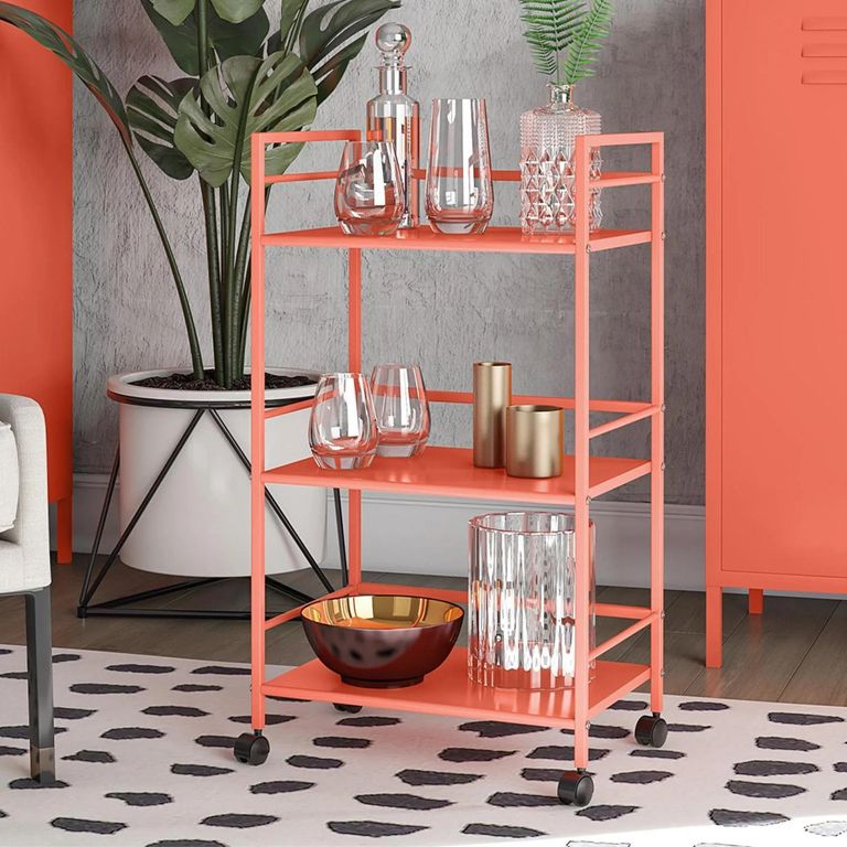 Novogratz Cache Rolling Cart - Orange - 7741813COMNUK