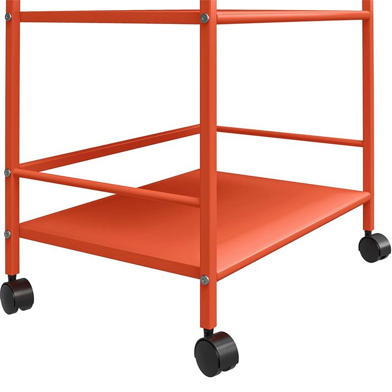 Novogratz Cache Rolling Cart - Orange - 7741813COMNUK